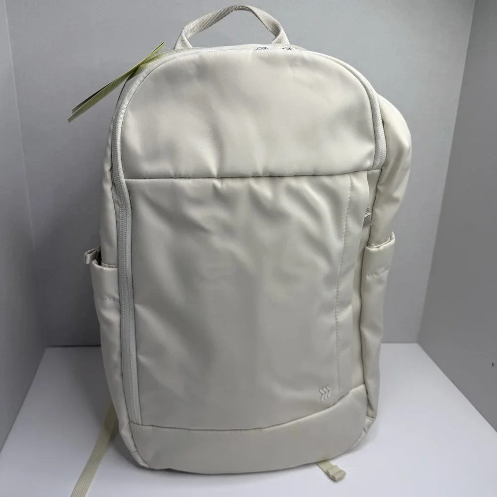 All in Motion Cream Backpack 15” Laptop Sleeve Water Repellent NWT